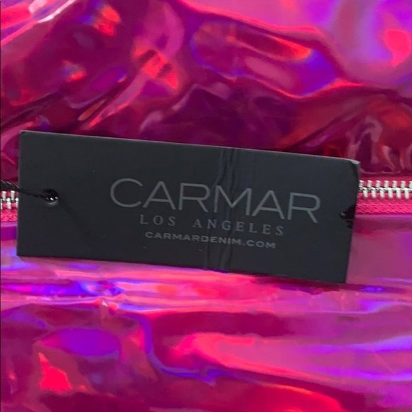 NWT Carmar Los Angeles Metallic Pink Zipper Skirt - Picture 8 of 12